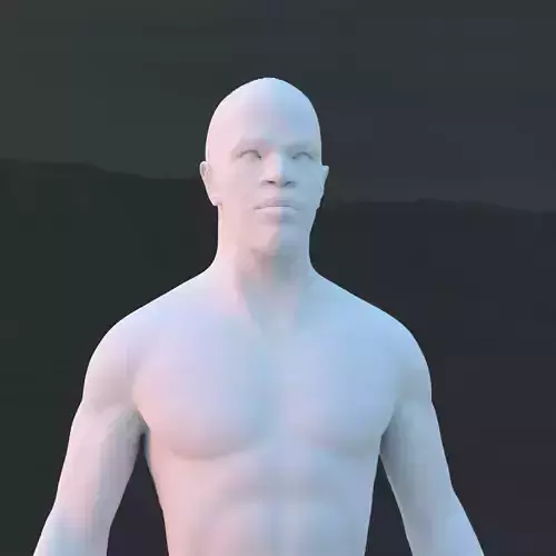 Realistic Base Mesh Male Body 