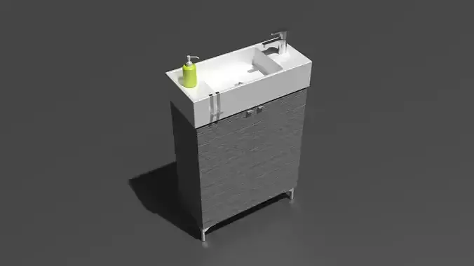 Compact Sink and Vanity 3D model