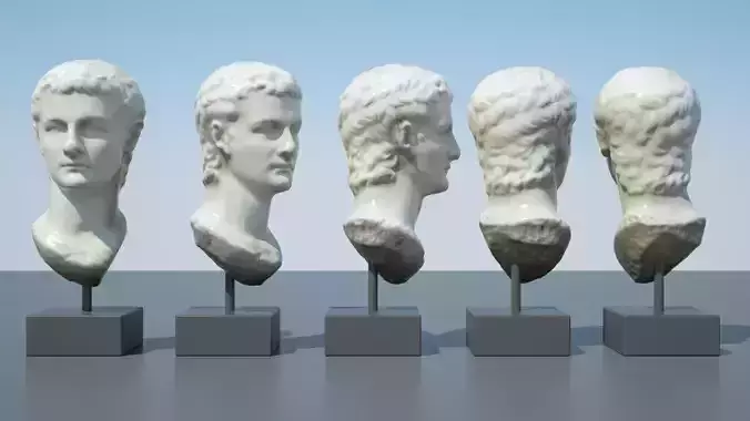 Caligula four marble busts