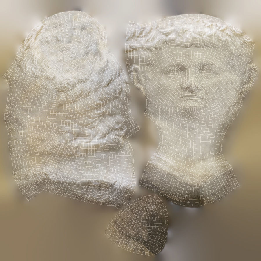 Caligula four marble busts 3D model_14