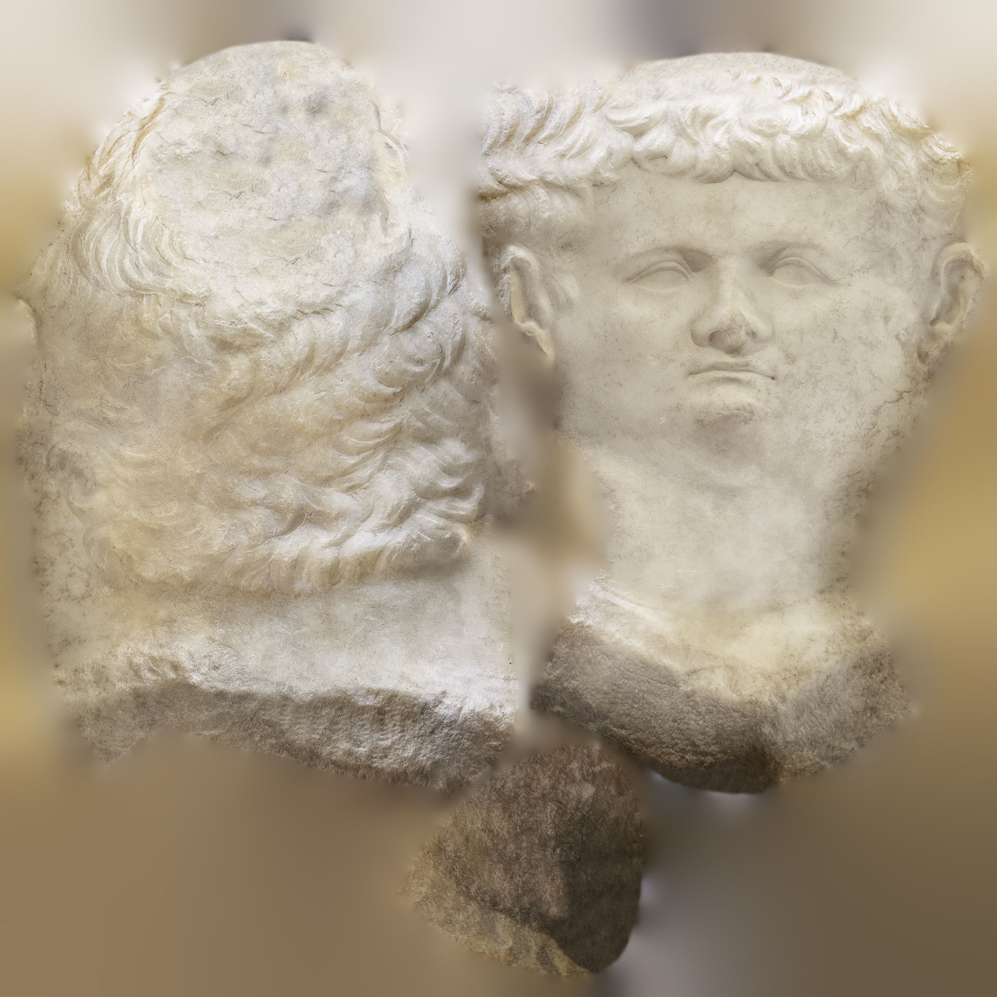 Caligula four marble busts 3D model_15