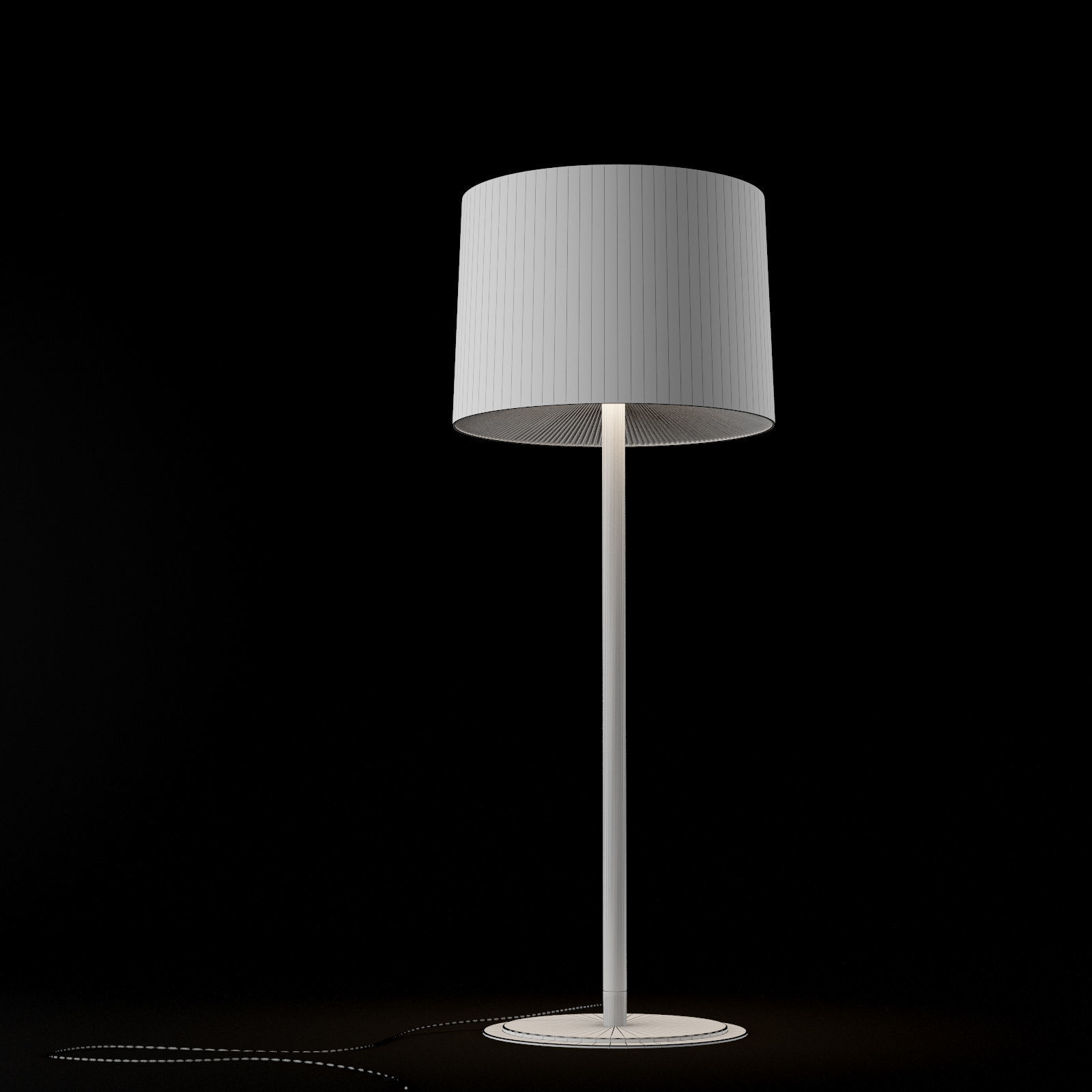 Axo velvet stand light 3D model_1