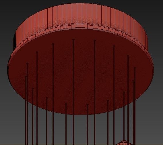 Poersi Long Chandelier 3D model_2