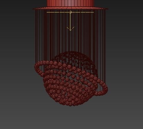 SS  Modern Crystal 5 Light Chandelier 3D model_3