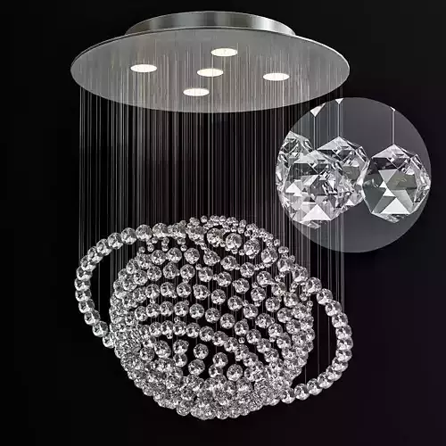 SS  Modern Crystal 5 Light Chandelier