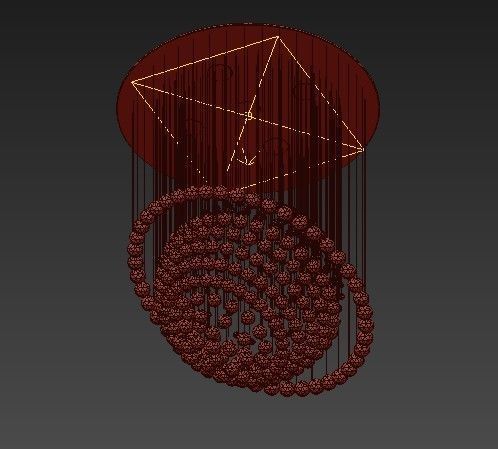 SS  Modern Crystal 5 Light Chandelier 3D model_1