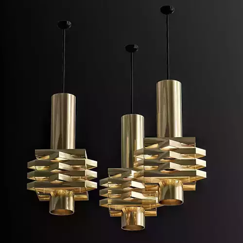 Tri cone pendant light by J  Hoogervorst 3D model