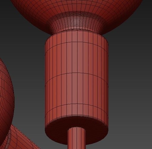 Enzo 12 Light Matte Gray Pendant 3D model_2