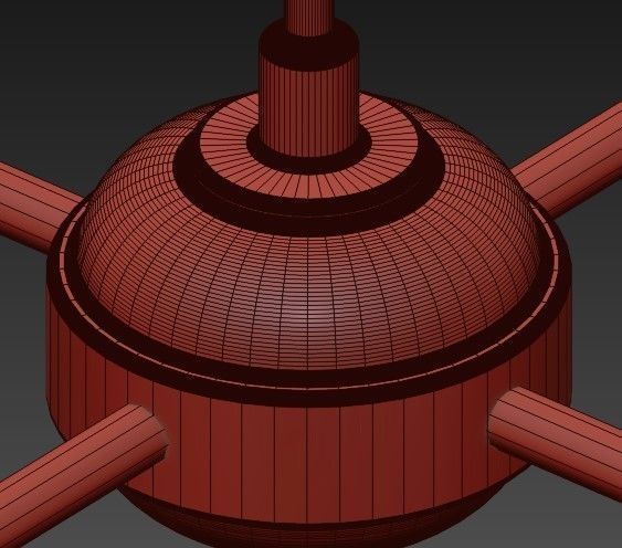 Enzo 12 Light Matte Gray Pendant 3D model_4