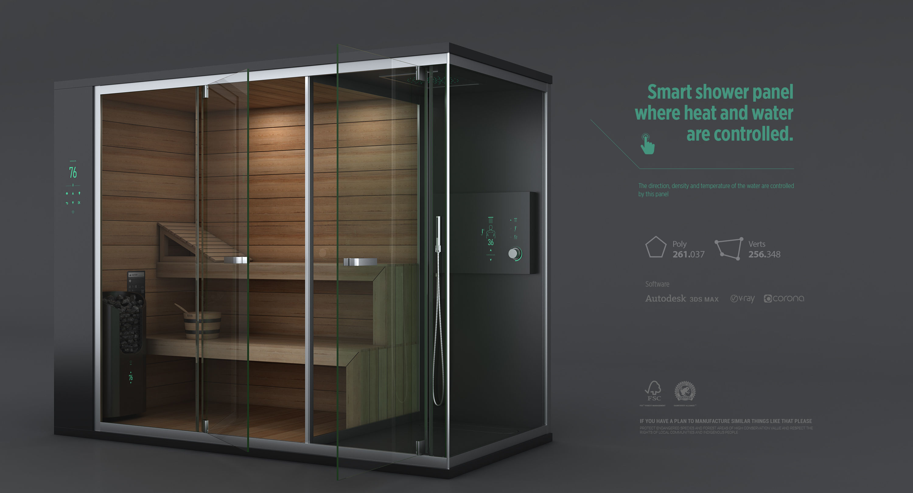 Smart Sauna 3D model_2
