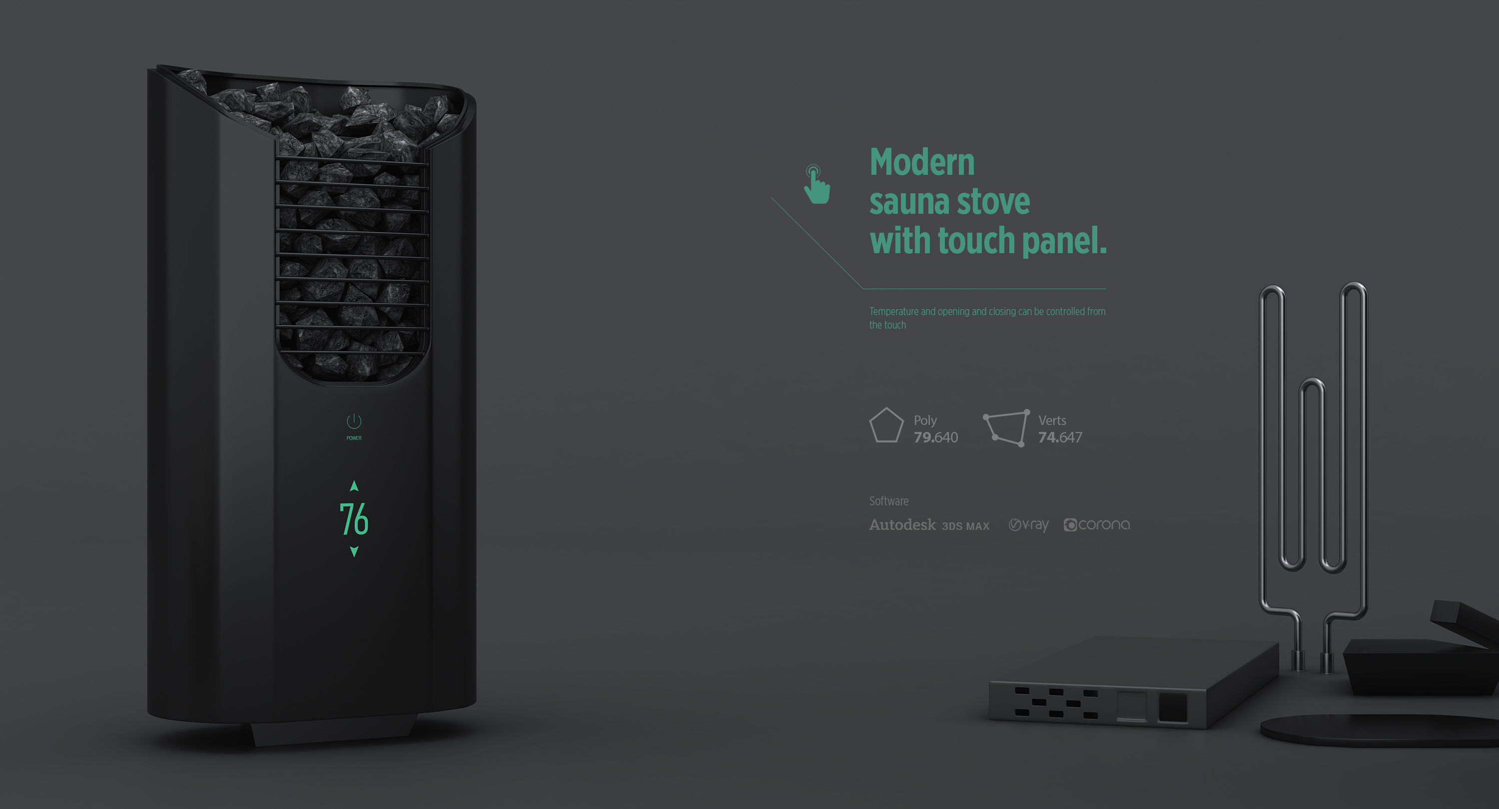 Smart Sauna 3D model_6