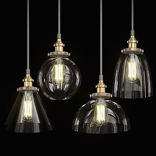 RH pendant lights loft 2 3D model