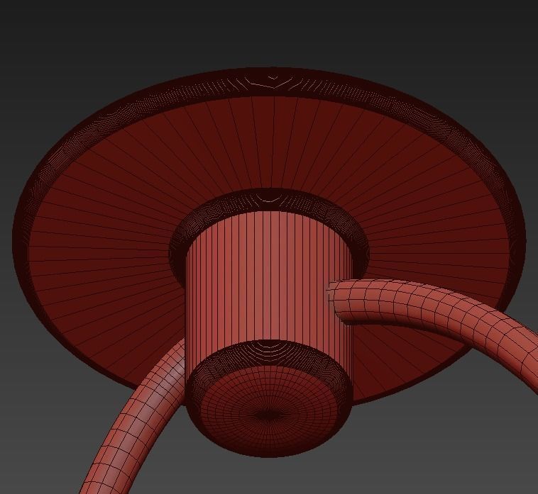 Gut Aussehende Ecke Draht Pendelleuchte 3D model_4