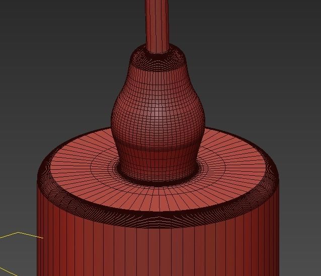 Gut Aussehende Ecke Draht Pendelleuchte 3D model_5