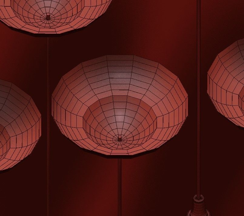 Vintage style pendant lights 3D model_2