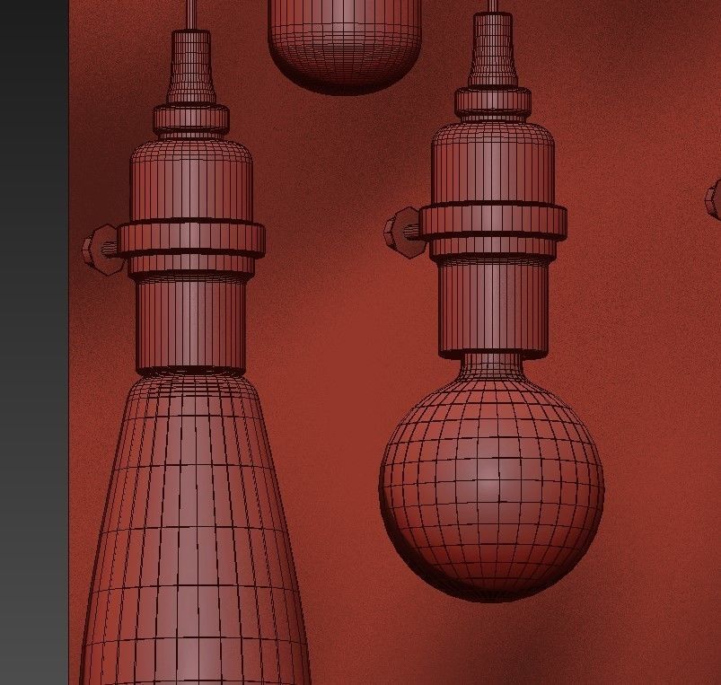 Vintage style pendant lights 3D model_3