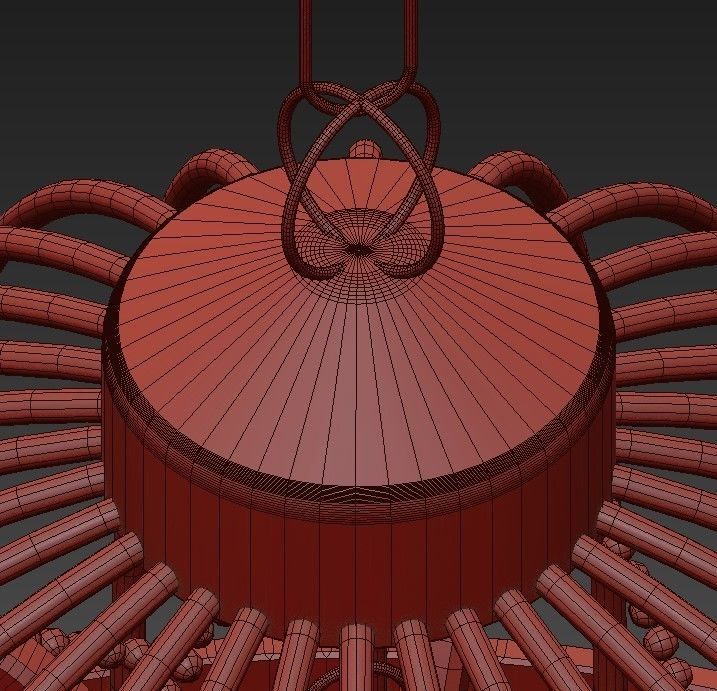 Beautiful Bird Cage Chandelier 3D model_4