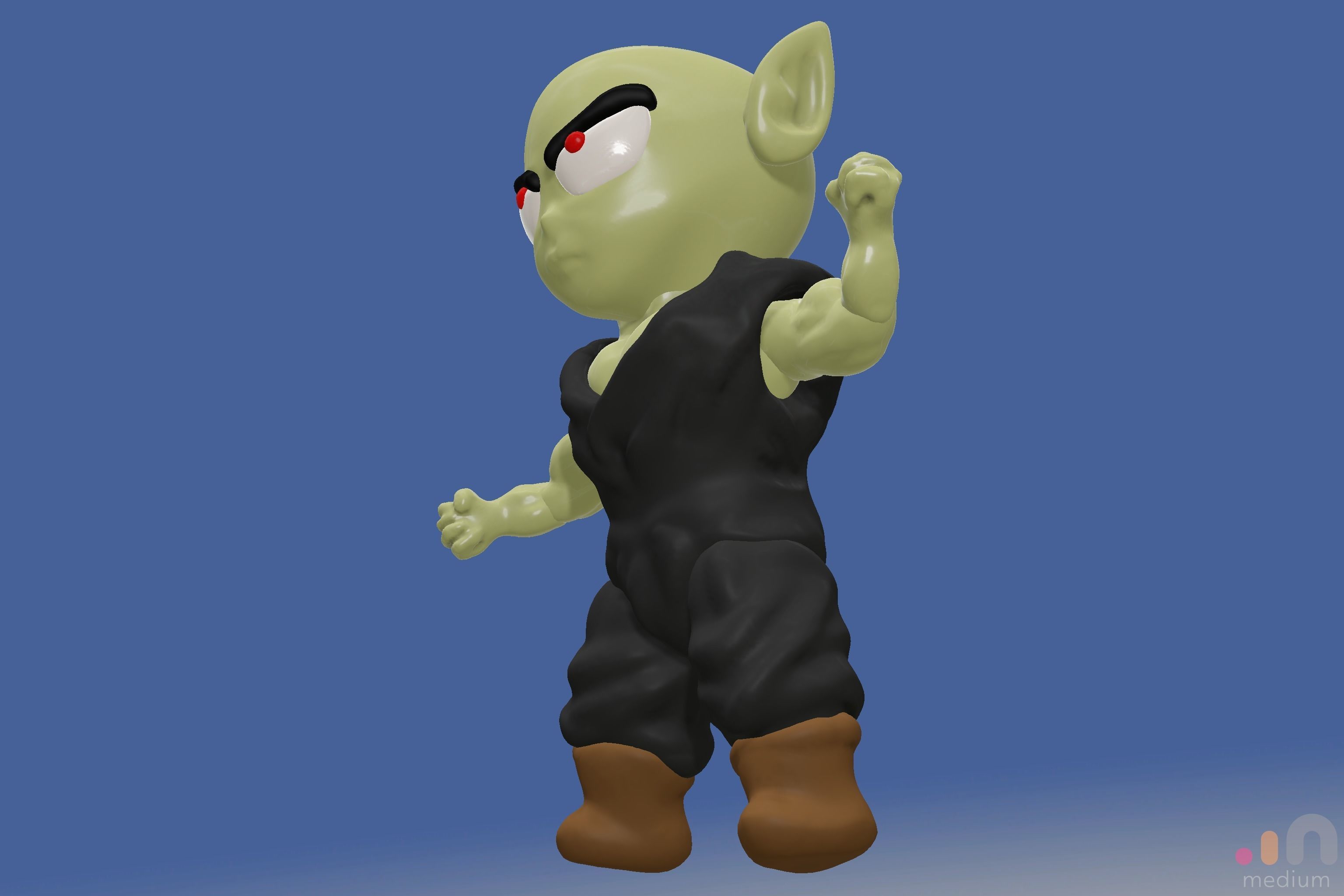 Cute Monster Ogre   Chibi SD edition creature 3D model_15