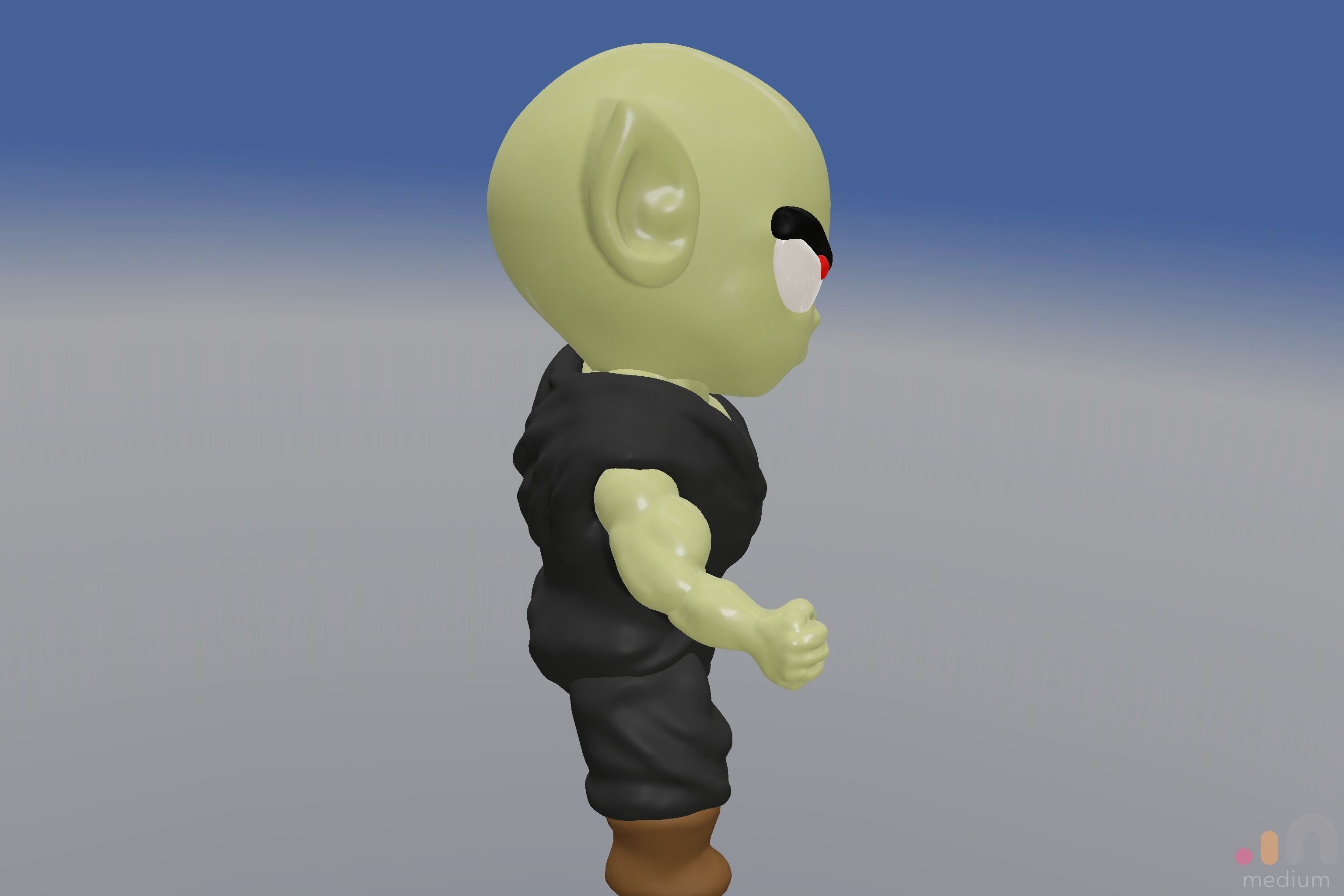 Cute Monster Ogre   Chibi SD edition creature 3D model_12