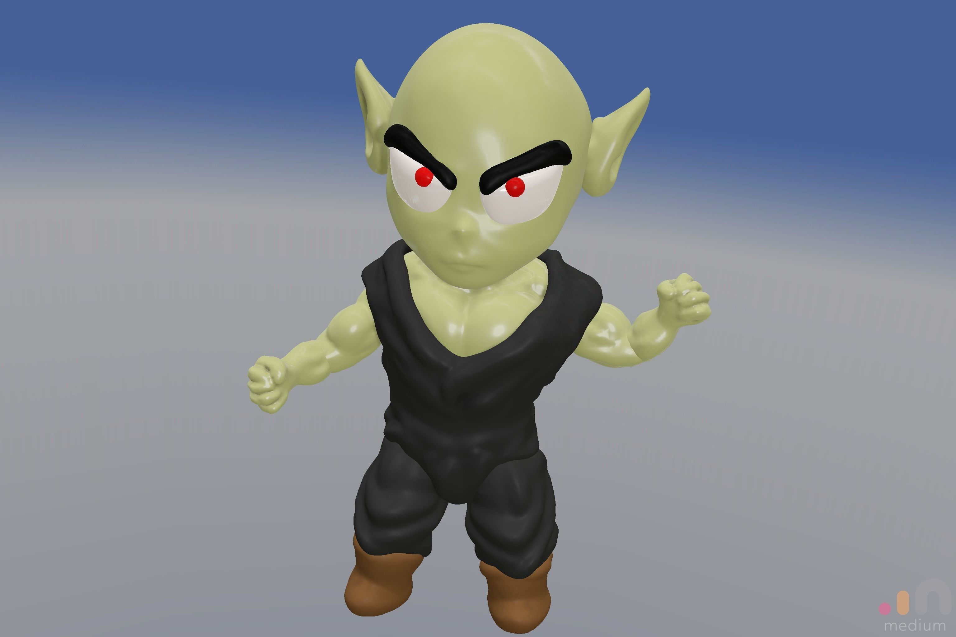 Cute Monster Ogre   Chibi SD edition creature 3D model_2
