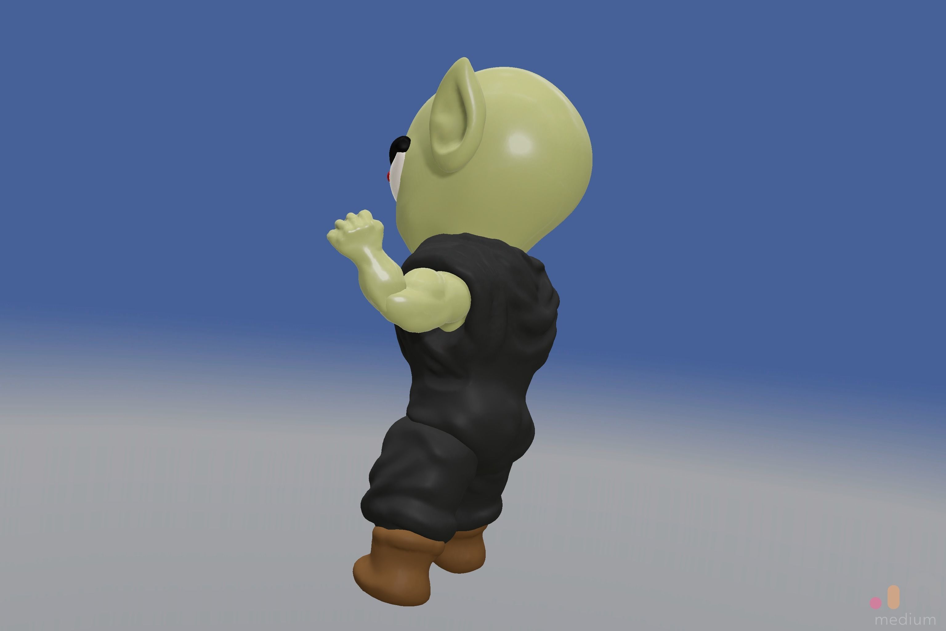 Cute Monster Ogre   Chibi SD edition creature 3D model_5