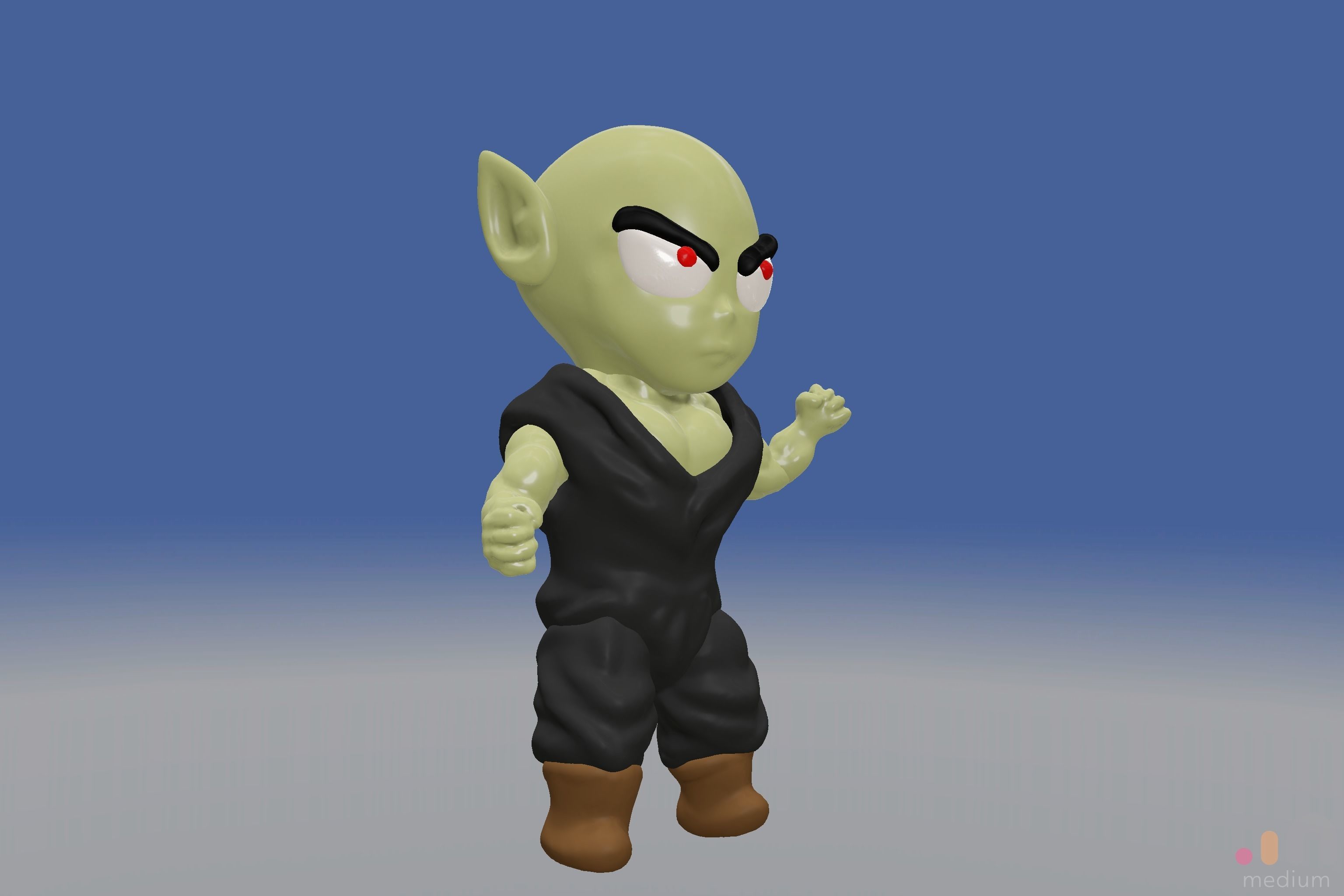 Cute Monster Ogre   Chibi SD edition creature 3D model_9