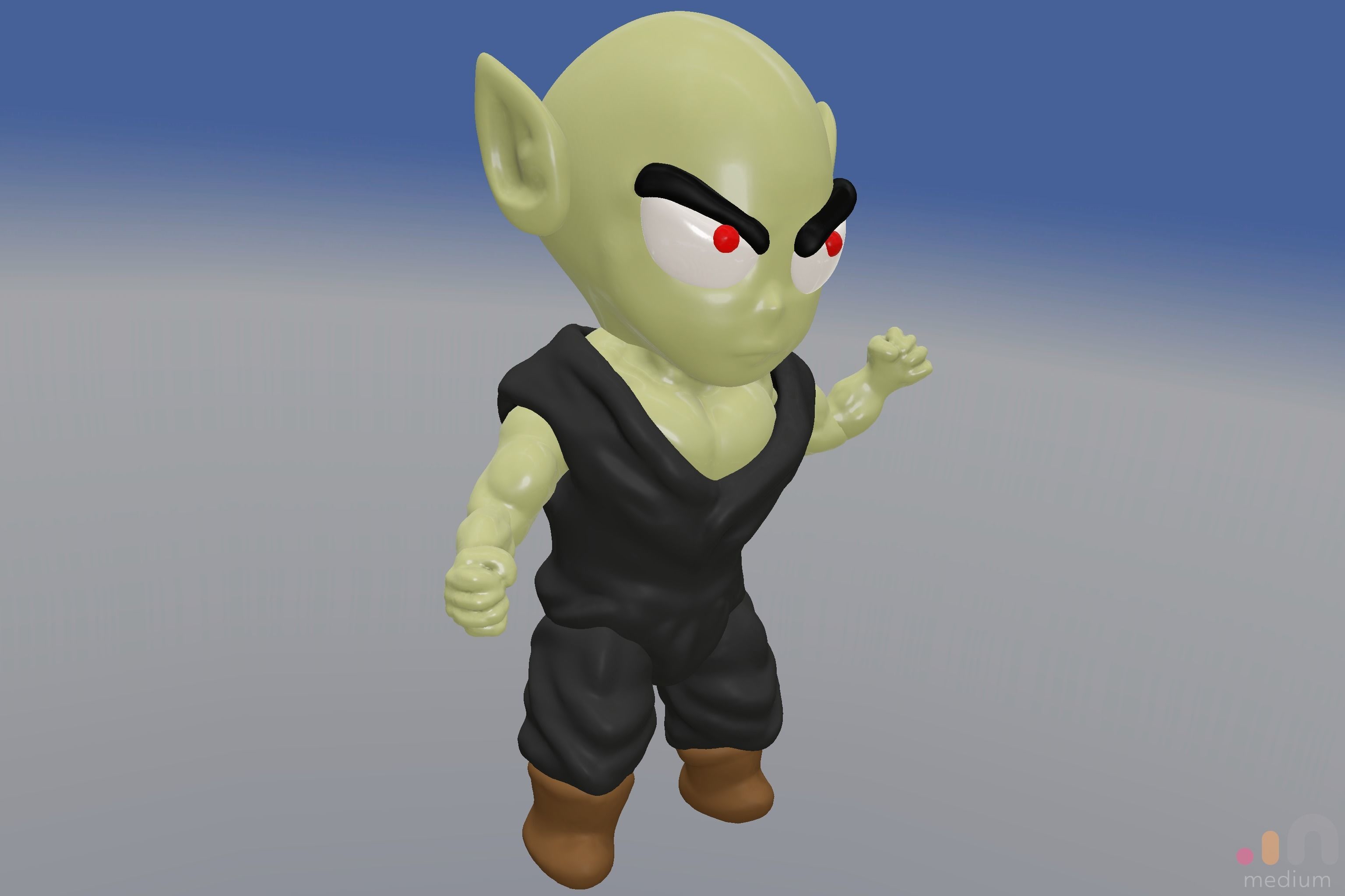 Cute Monster Ogre   Chibi SD edition creature 3D model_13