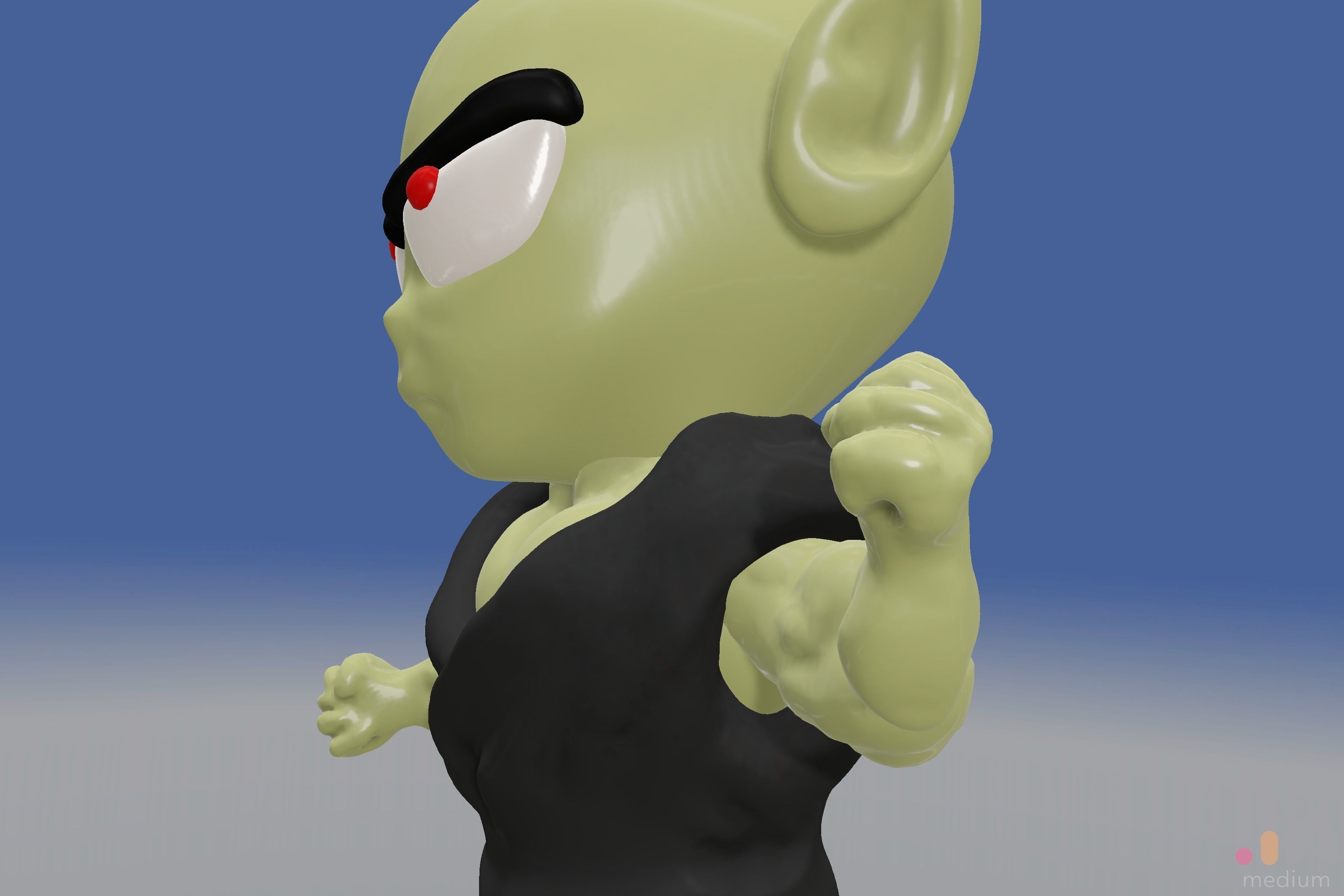 Cute Monster Ogre   Chibi SD edition creature 3D model_21