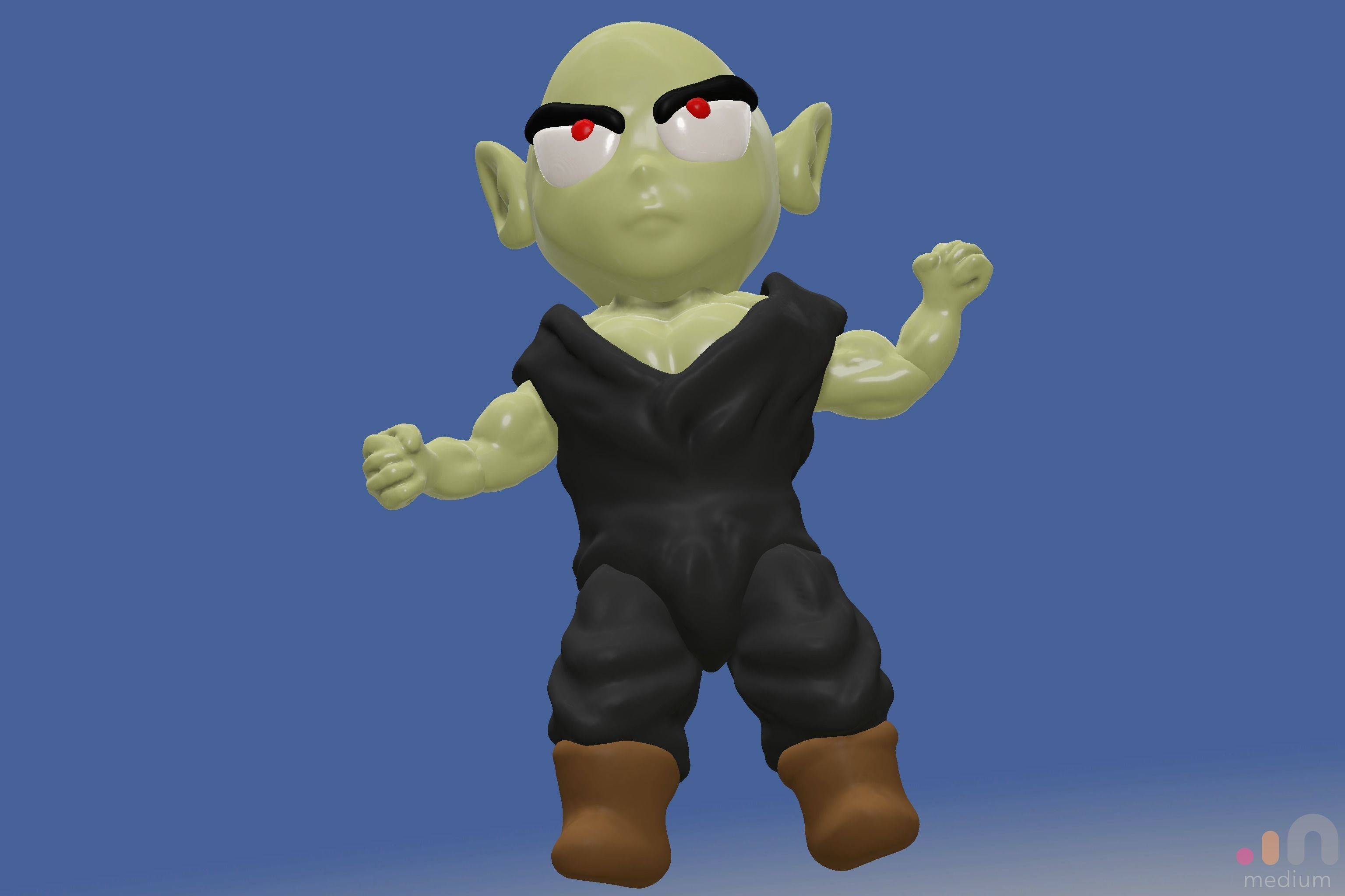Cute Monster Ogre   Chibi SD edition creature 3D model_14
