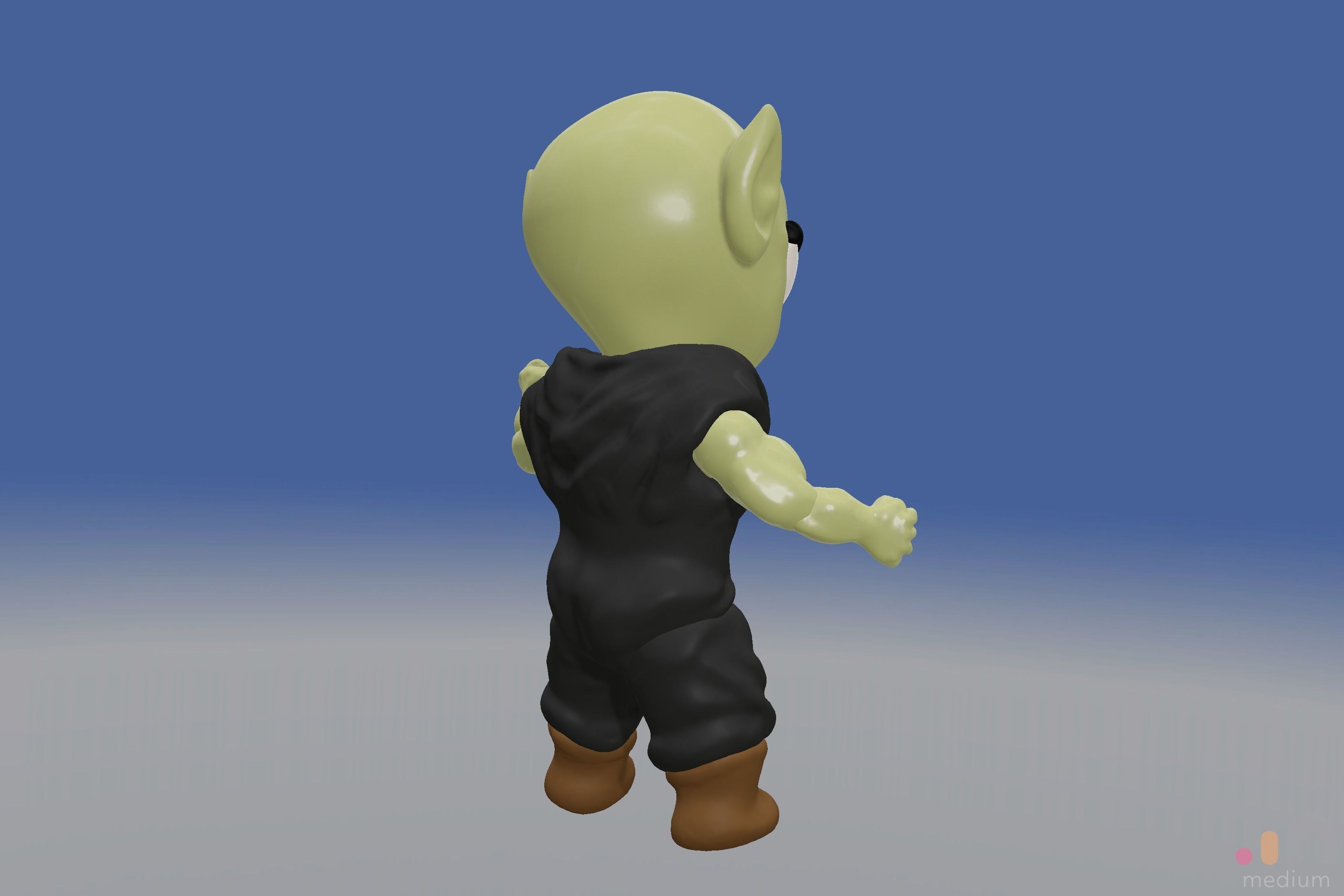 Cute Monster Ogre   Chibi SD edition creature 3D model_7
