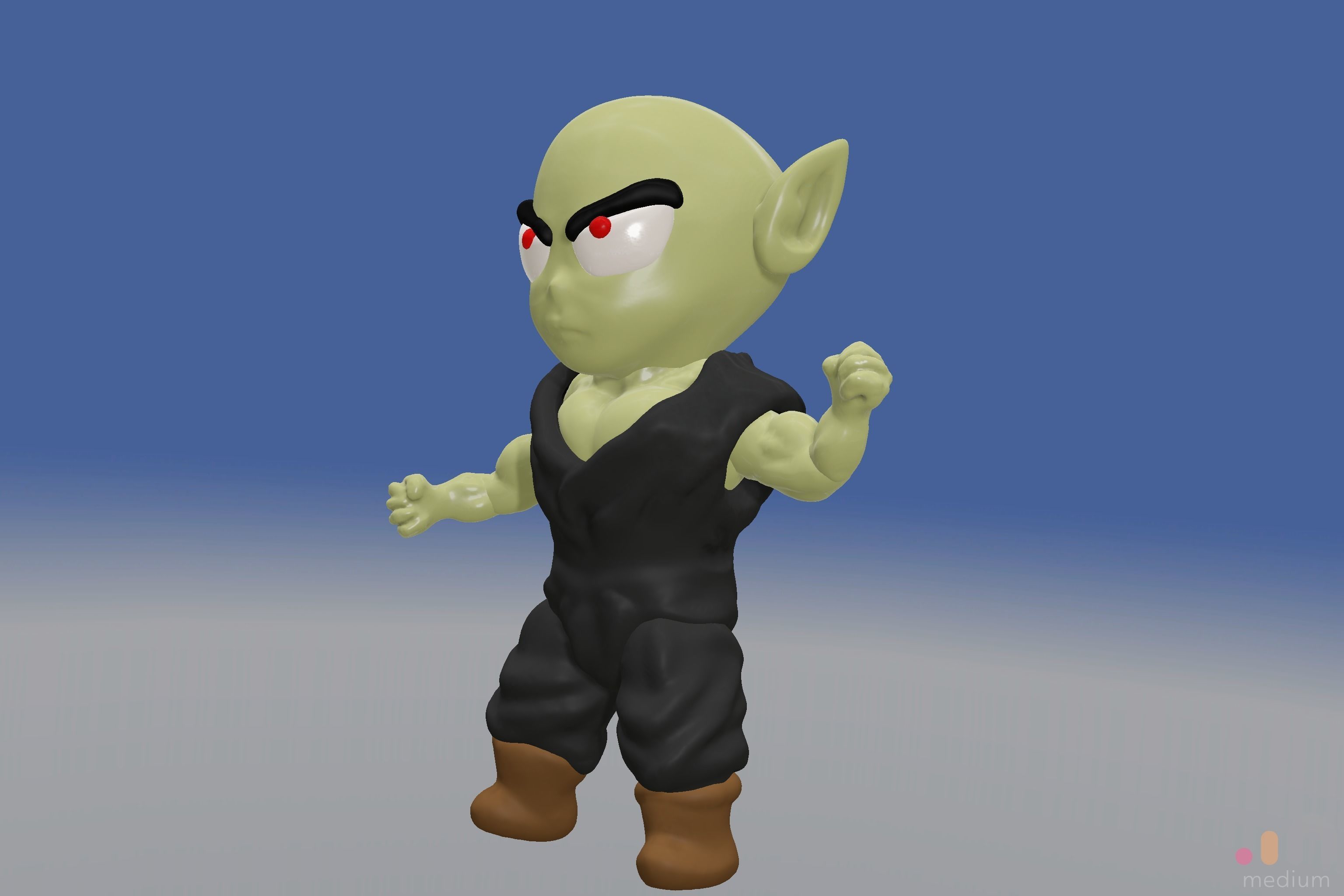 Cute Monster Ogre   Chibi SD edition creature 3D model_3