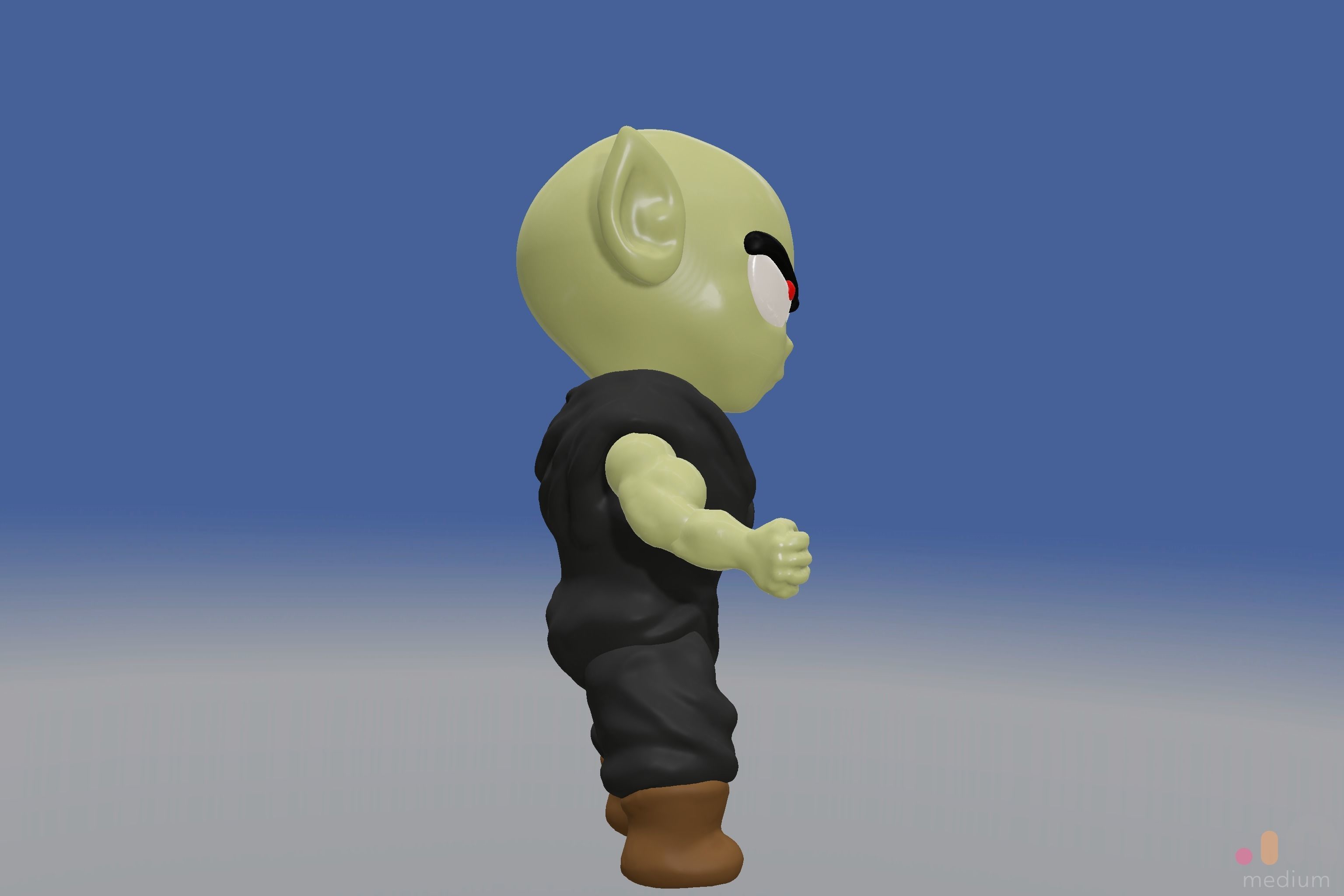 Cute Monster Ogre   Chibi SD edition creature 3D model_8