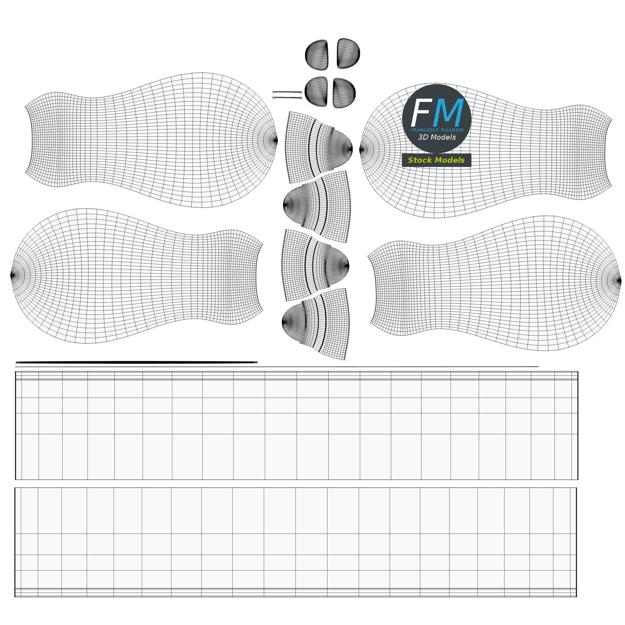 Long mincing knife 3D model_11