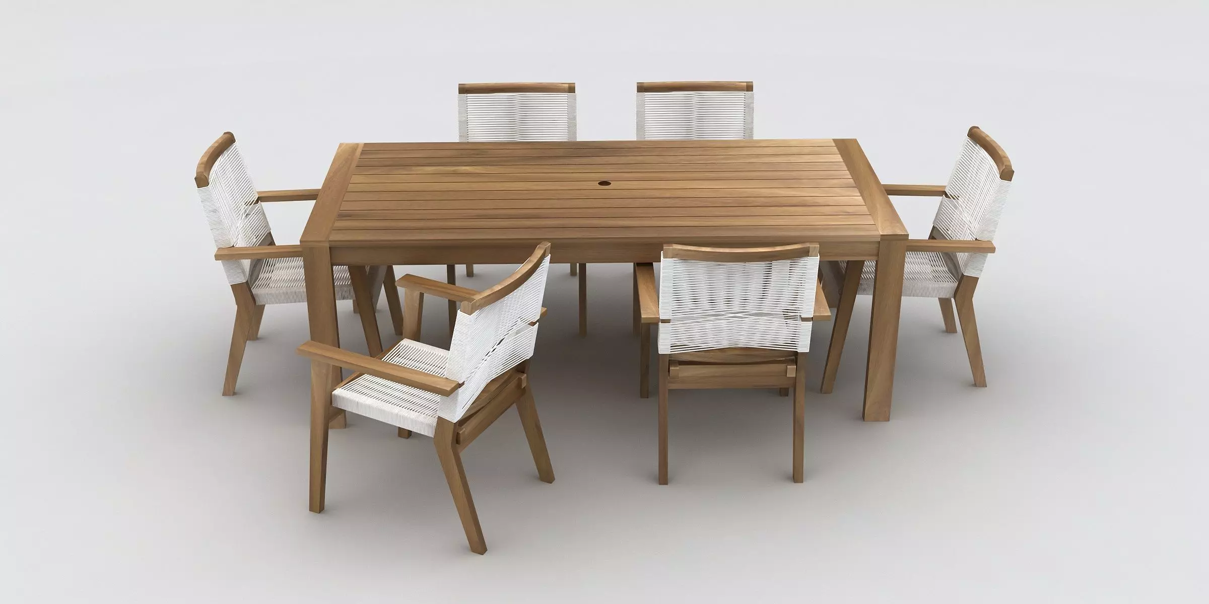 Dinning set out door 3D model_0