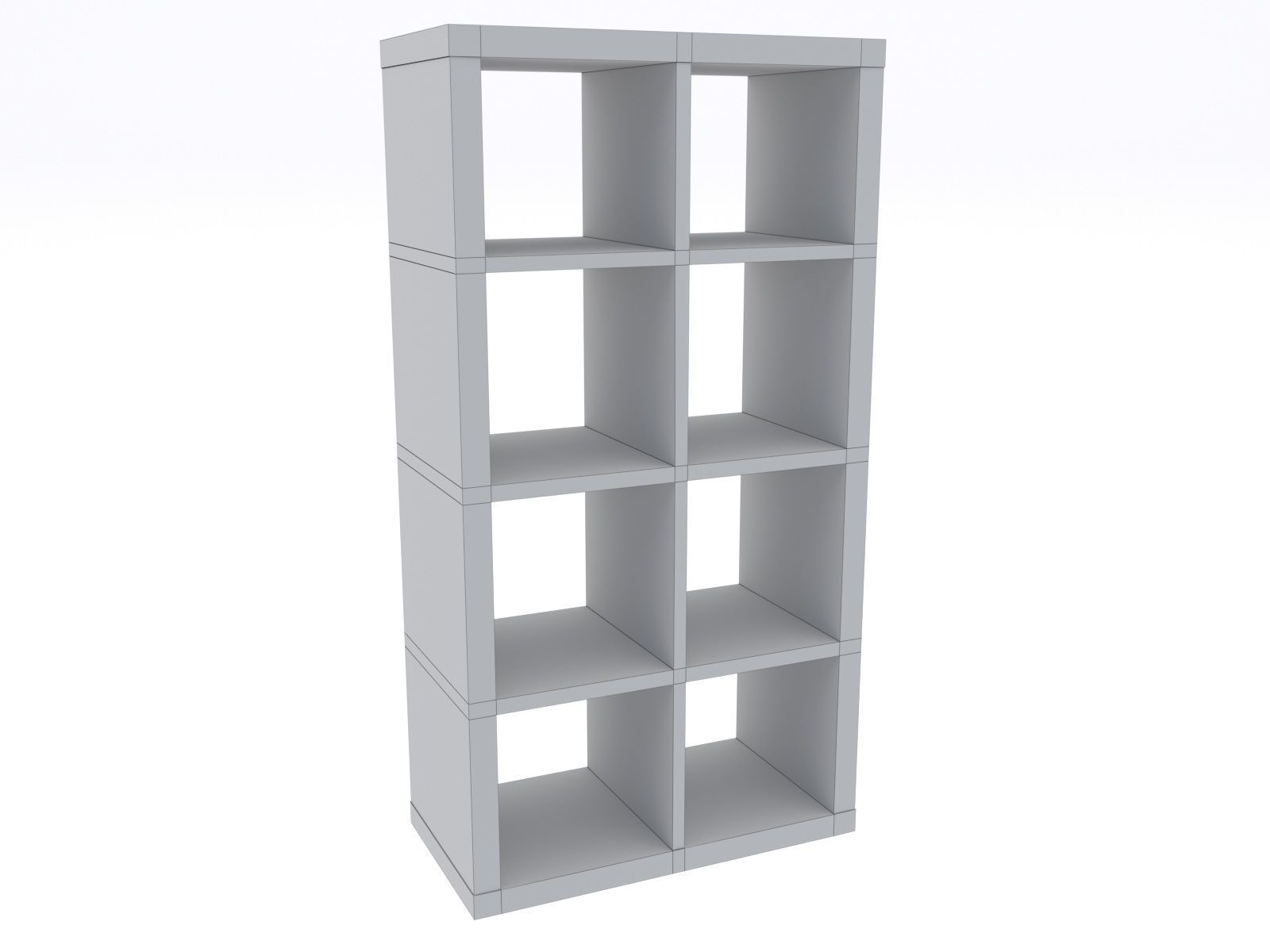 Kallax shelf Low-poly 3D model_4