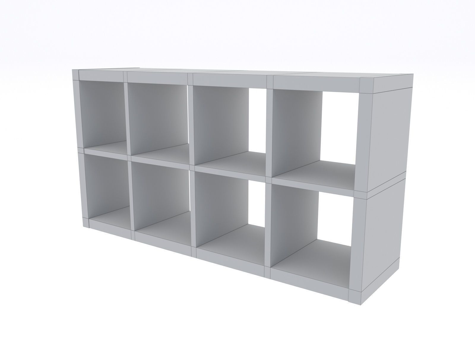 Kallax shelf Low-poly 3D model_5