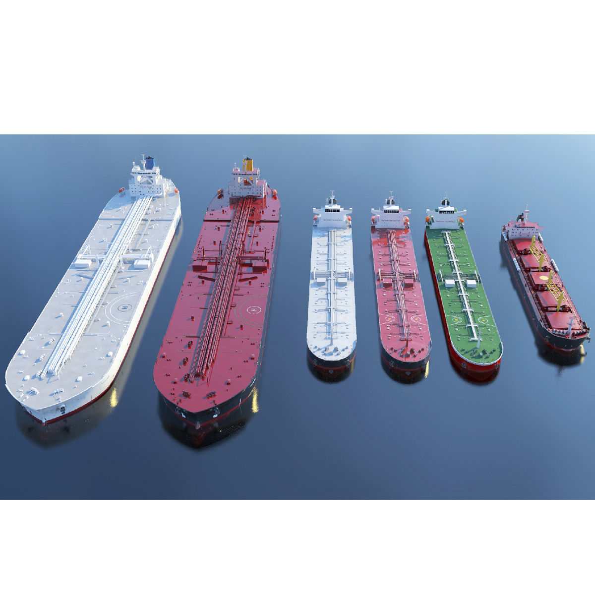 collection ships lowpoly tanker ship Low-poly 3D model_14