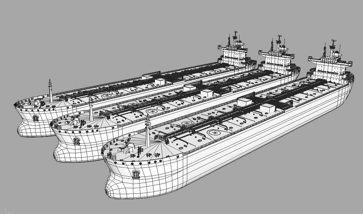 collection ships lowpoly tanker ship Low-poly 3D model_9