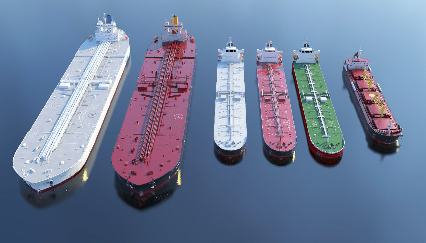 collection ships lowpoly tanker ship Low-poly 3D model_1