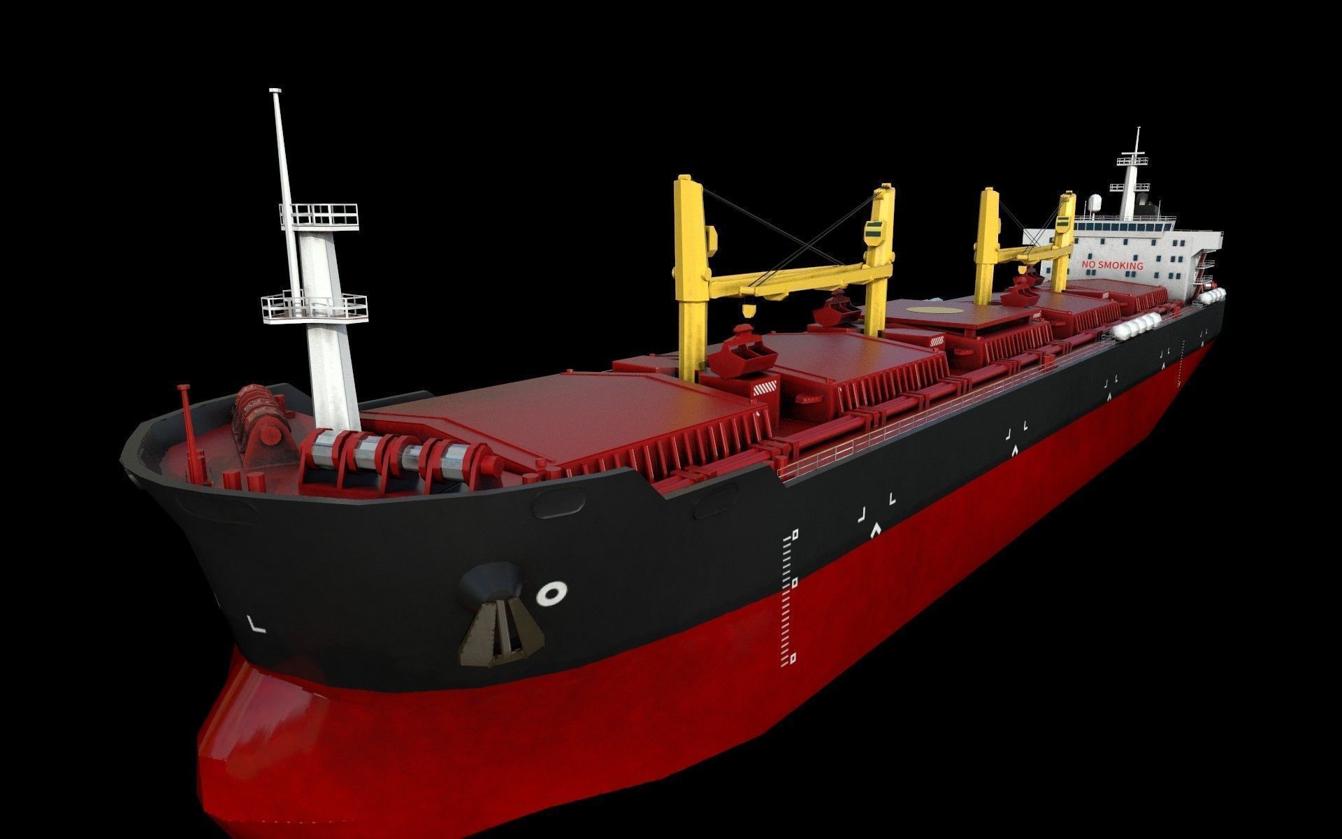 collection ships lowpoly tanker ship Low-poly 3D model_11