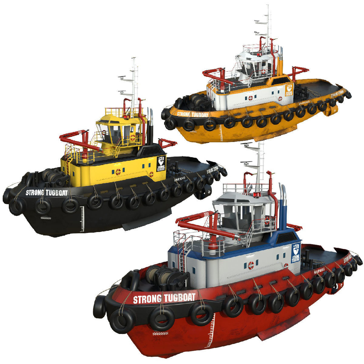 collection ships lowpoly tanker ship Low-poly 3D model_15