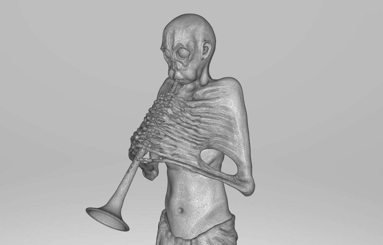 The Bugler statue of skeleton 3D print model_6