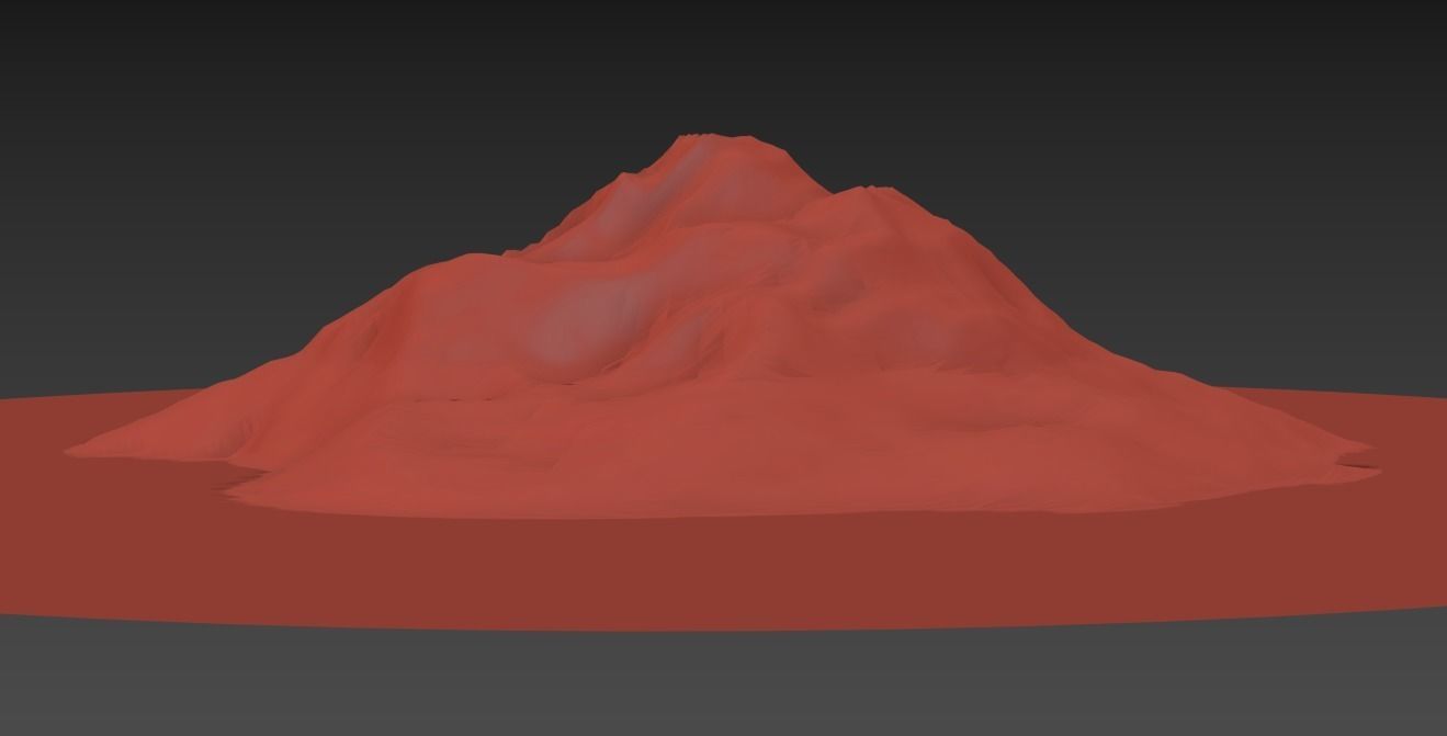 Fast Scale Valcano Lava Simulation 3D model_5