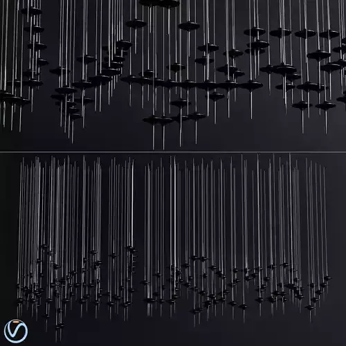 Rain black pendant lamp