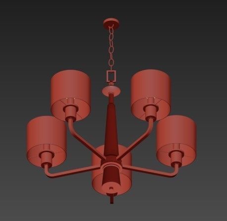 Palacio Collection chandelier with four lamps 3D model_1