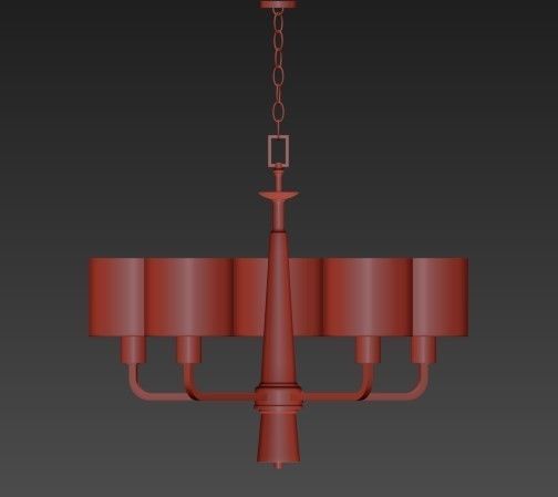 Palacio Collection chandelier with four lamps 3D model_2