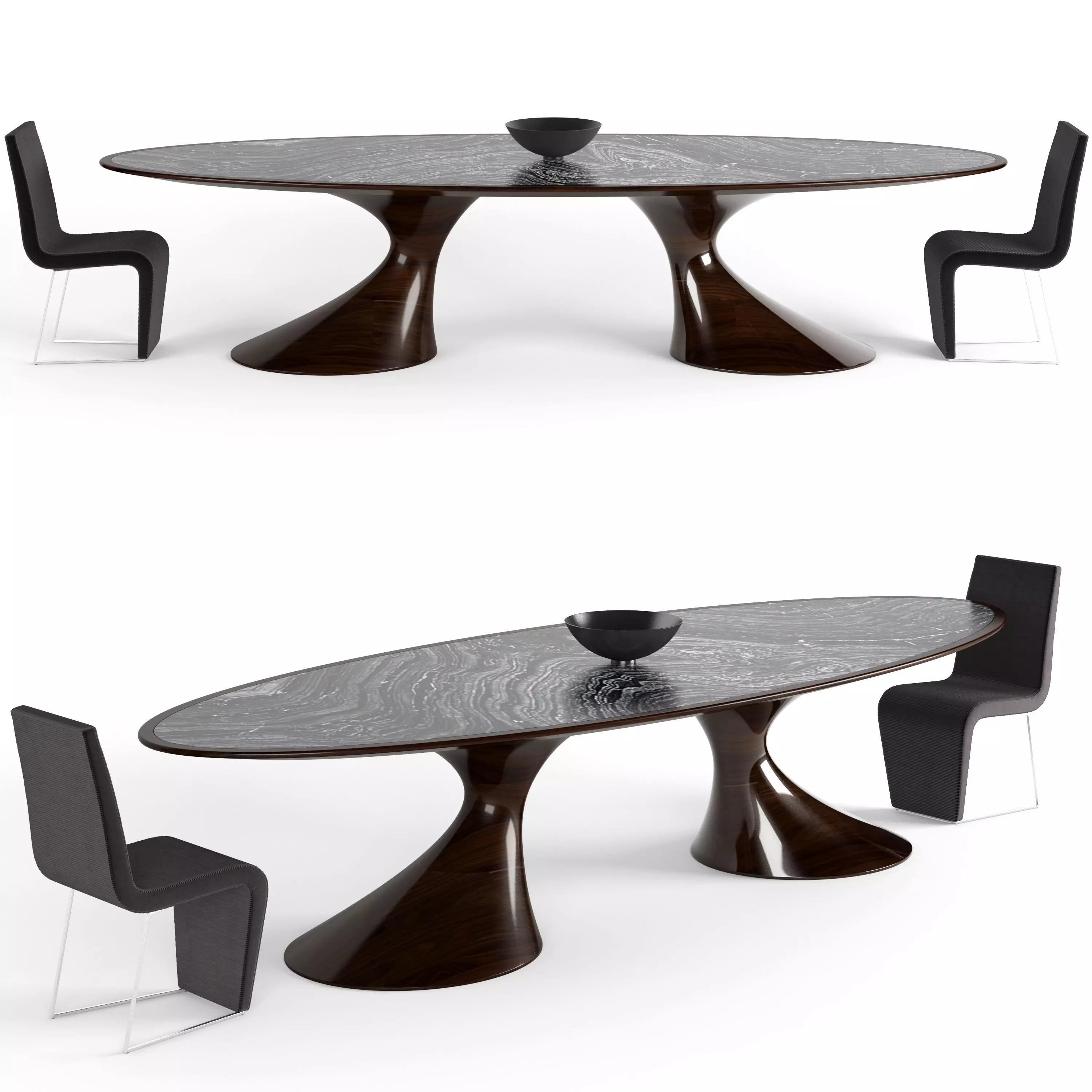 Annibale colombo dining table 1412 3D model_0