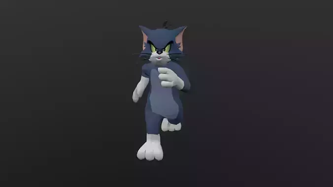 TOMC-016 Tom Cat Running In Place Low-poly 3D model