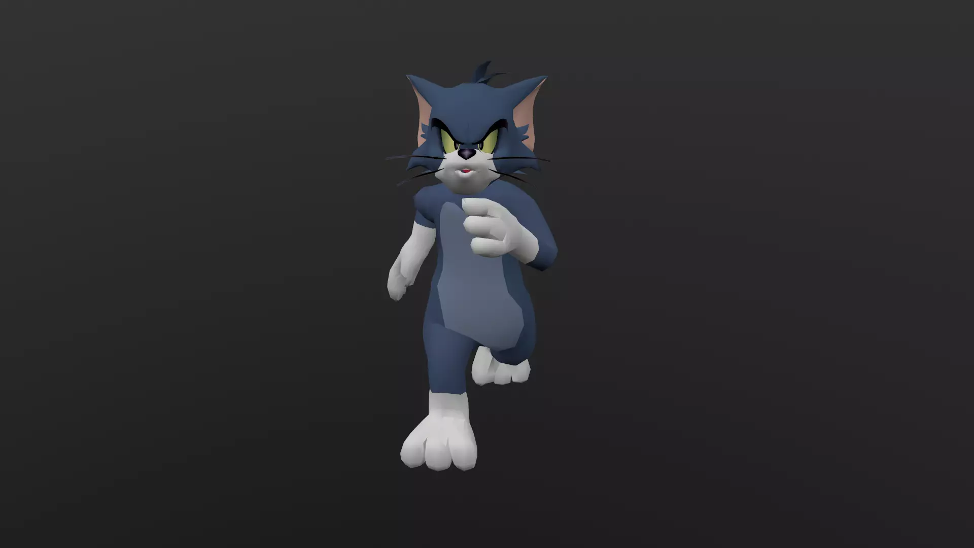 TOMC-016 Tom Cat Running In Place Low-poly 3D model_0