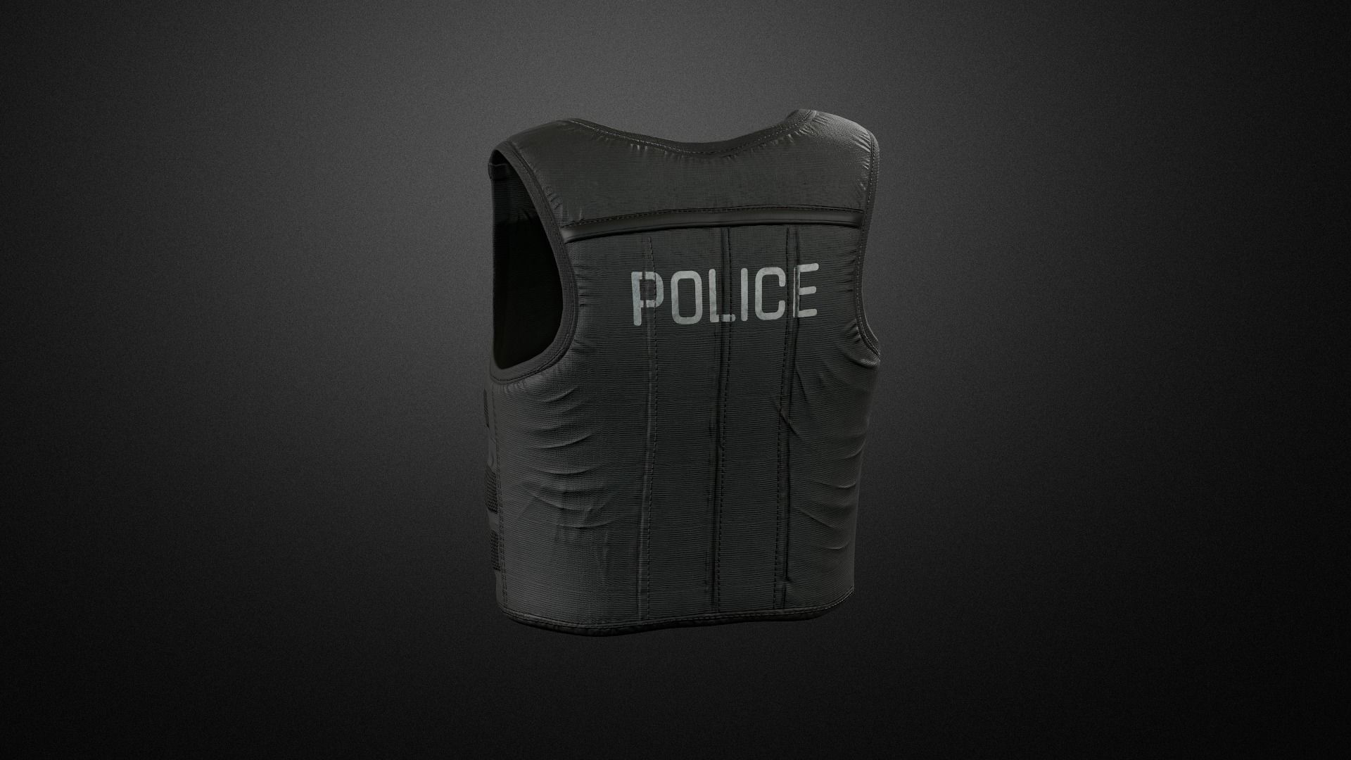 Police duty equipment Low-poly 3D model_5